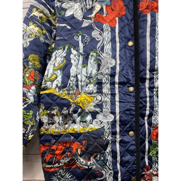 Loranzo Italy 100% Silk Quilt Jacket One Size RARE - Picture 4 of 12